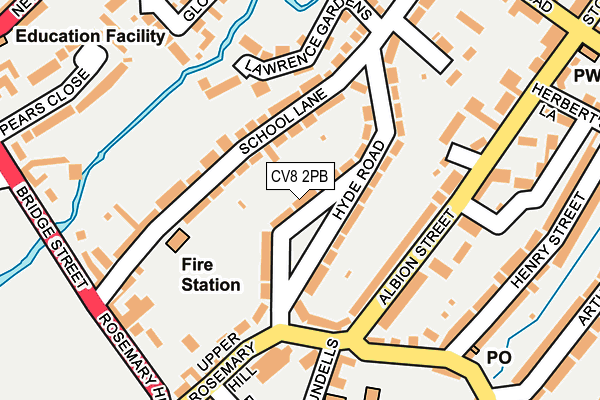 CV8 2PB map - OS OpenMap – Local (Ordnance Survey)