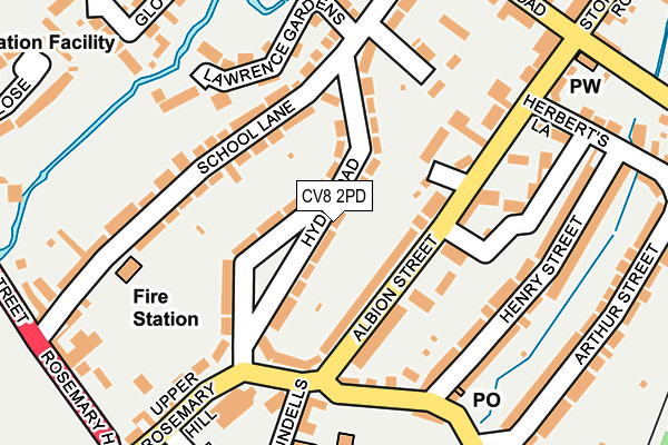 CV8 2PD map - OS OpenMap – Local (Ordnance Survey)