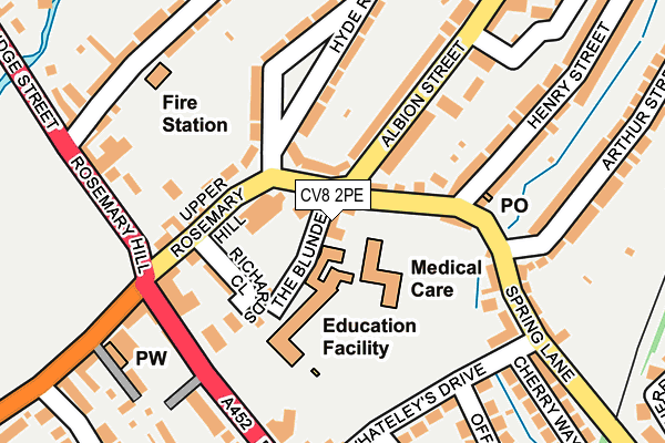 CV8 2PE map - OS OpenMap – Local (Ordnance Survey)