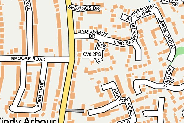 CV8 2PG map - OS OpenMap – Local (Ordnance Survey)