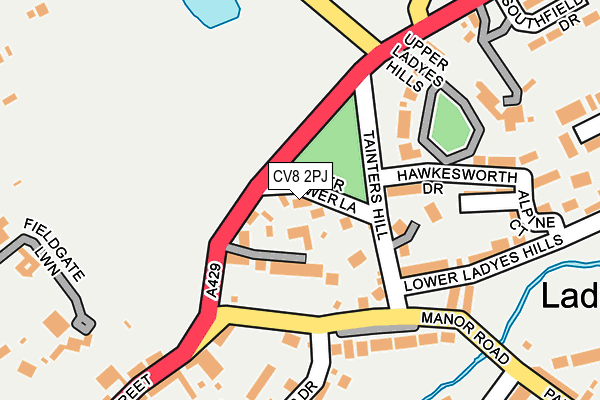 CV8 2PJ map - OS OpenMap – Local (Ordnance Survey)