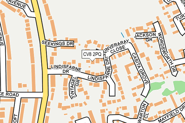 CV8 2PQ map - OS OpenMap – Local (Ordnance Survey)
