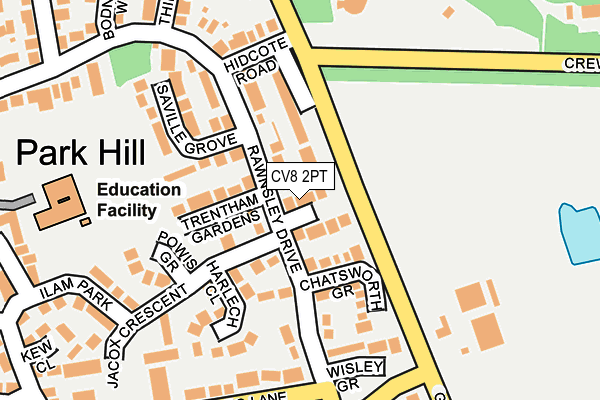 CV8 2PT map - OS OpenMap – Local (Ordnance Survey)