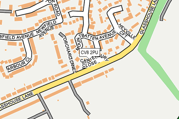 CV8 2PU map - OS OpenMap – Local (Ordnance Survey)