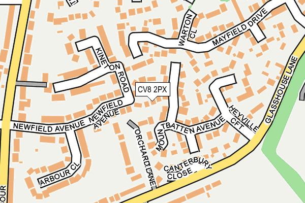 CV8 2PX map - OS OpenMap – Local (Ordnance Survey)