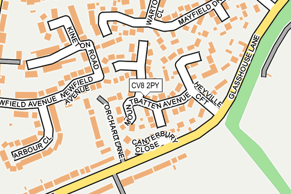 CV8 2PY map - OS OpenMap – Local (Ordnance Survey)