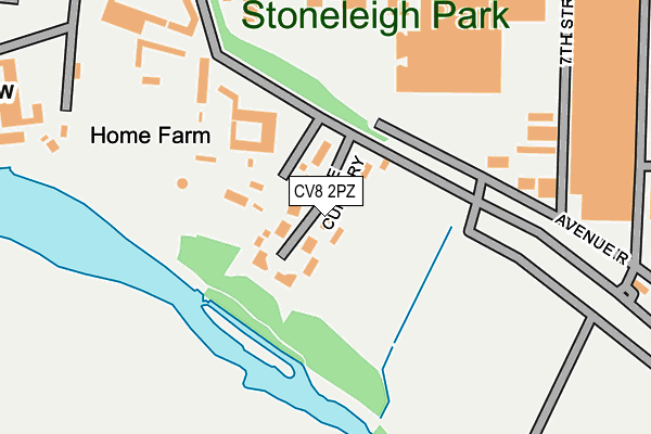 CV8 2PZ map - OS OpenMap – Local (Ordnance Survey)