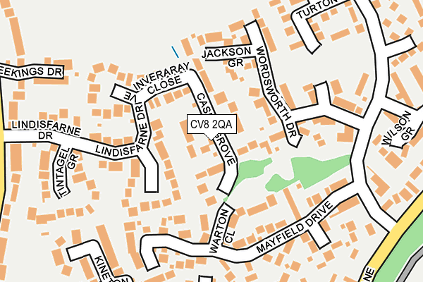 CV8 2QA map - OS OpenMap – Local (Ordnance Survey)