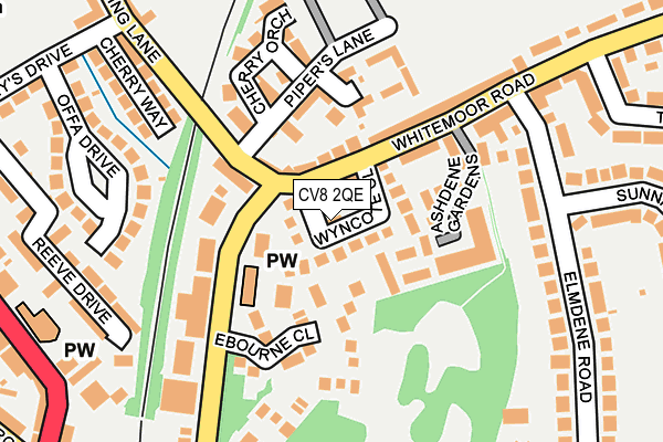 CV8 2QE map - OS OpenMap – Local (Ordnance Survey)