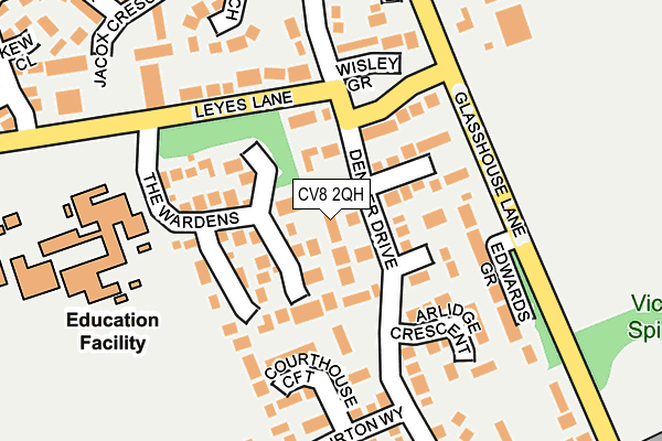 CV8 2QH map - OS OpenMap – Local (Ordnance Survey)
