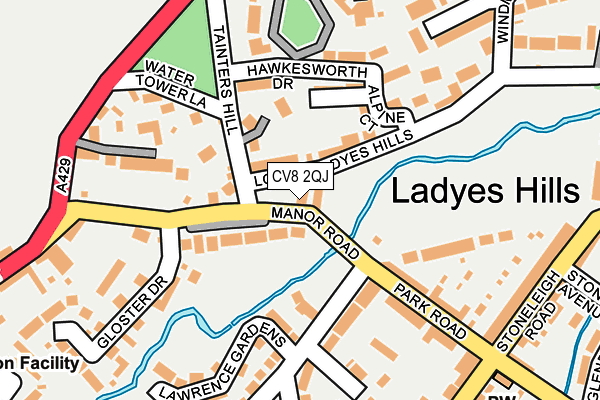 CV8 2QJ map - OS OpenMap – Local (Ordnance Survey)