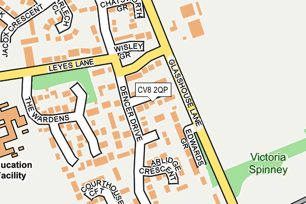 CV8 2QP map - OS OpenMap – Local (Ordnance Survey)