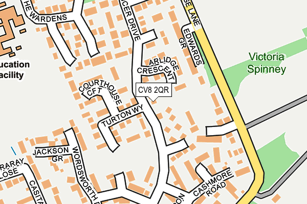 CV8 2QR map - OS OpenMap – Local (Ordnance Survey)