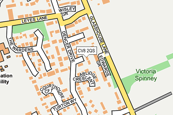 CV8 2QS map - OS OpenMap – Local (Ordnance Survey)