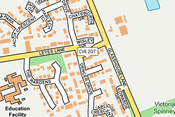 CV8 2QT map - OS OpenMap – Local (Ordnance Survey)