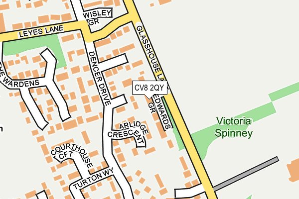 CV8 2QY map - OS OpenMap – Local (Ordnance Survey)