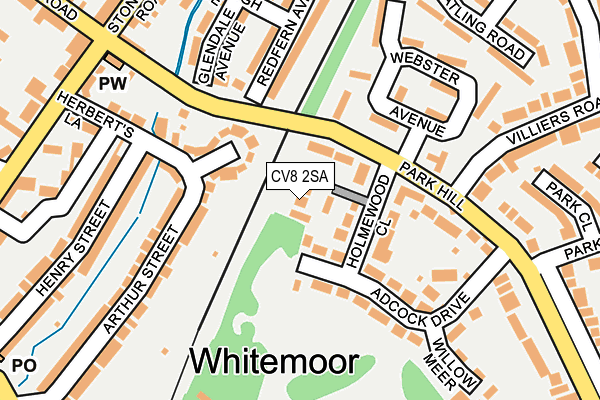 CV8 2SA map - OS OpenMap – Local (Ordnance Survey)