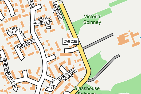 CV8 2SB map - OS OpenMap – Local (Ordnance Survey)