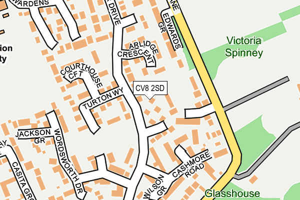 CV8 2SD map - OS OpenMap – Local (Ordnance Survey)