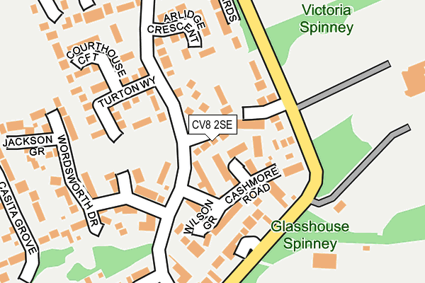 CV8 2SE map - OS OpenMap – Local (Ordnance Survey)