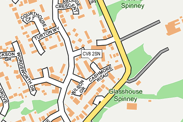 CV8 2SN map - OS OpenMap – Local (Ordnance Survey)