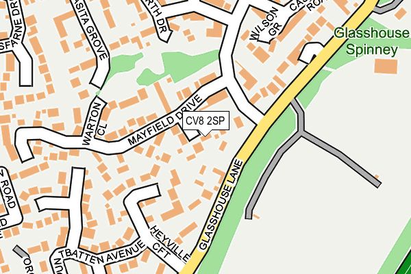 CV8 2SP map - OS OpenMap – Local (Ordnance Survey)