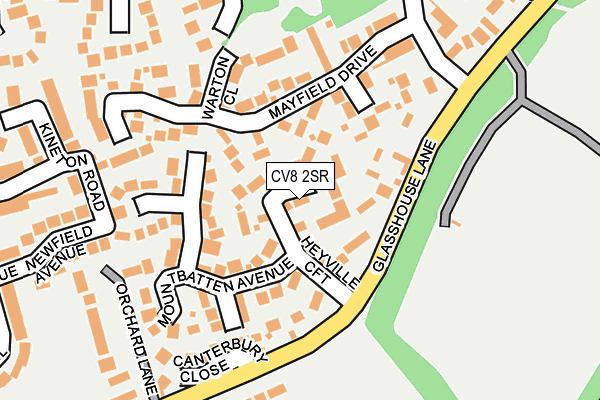 CV8 2SR map - OS OpenMap – Local (Ordnance Survey)