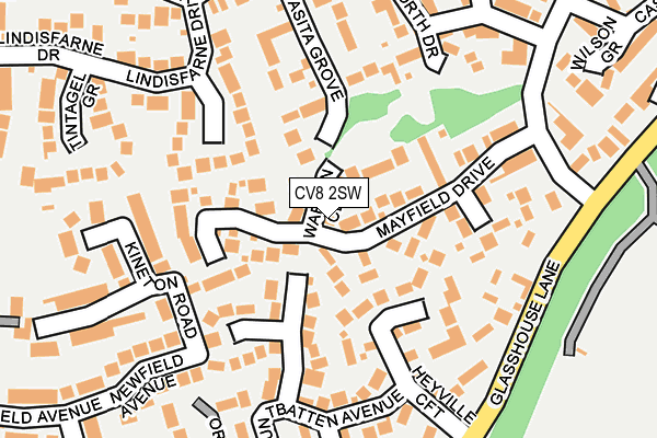 CV8 2SW map - OS OpenMap – Local (Ordnance Survey)