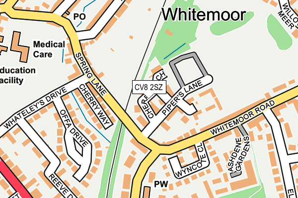 CV8 2SZ map - OS OpenMap – Local (Ordnance Survey)