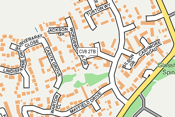 CV8 2TB map - OS OpenMap – Local (Ordnance Survey)