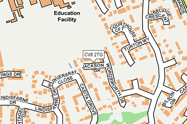 CV8 2TG map - OS OpenMap – Local (Ordnance Survey)