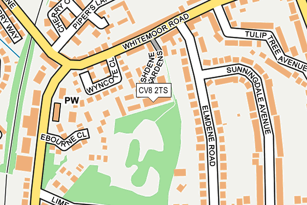 CV8 2TS map - OS OpenMap – Local (Ordnance Survey)