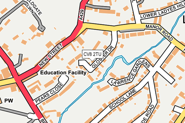 CV8 2TU map - OS OpenMap – Local (Ordnance Survey)