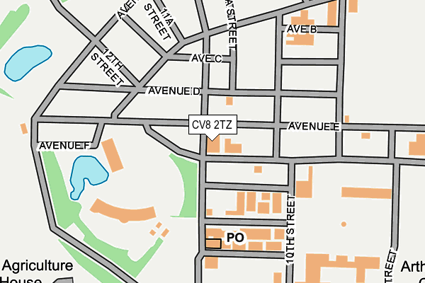 CV8 2TZ map - OS OpenMap – Local (Ordnance Survey)