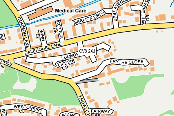 CV8 2XJ map - OS OpenMap – Local (Ordnance Survey)