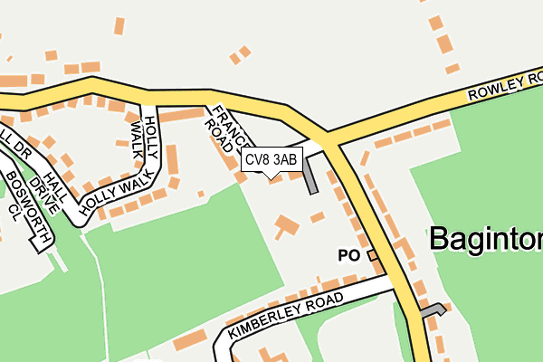 CV8 3AB map - OS OpenMap – Local (Ordnance Survey)