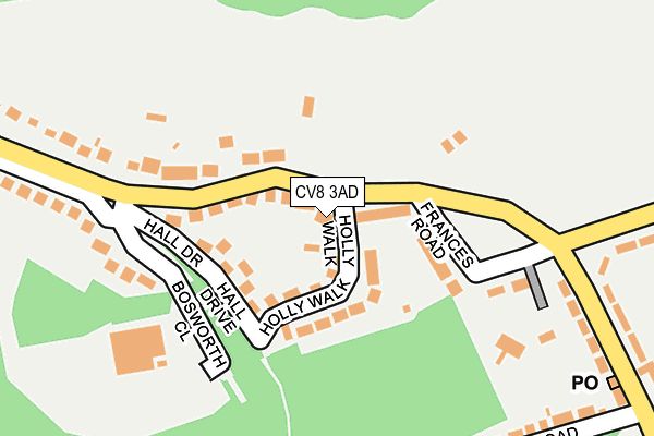 CV8 3AD map - OS OpenMap – Local (Ordnance Survey)