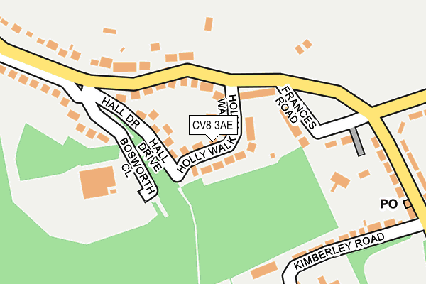 CV8 3AE map - OS OpenMap – Local (Ordnance Survey)