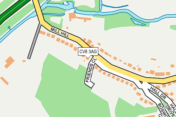 CV8 3AG map - OS OpenMap – Local (Ordnance Survey)