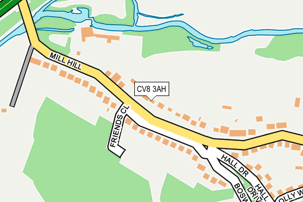 CV8 3AH map - OS OpenMap – Local (Ordnance Survey)