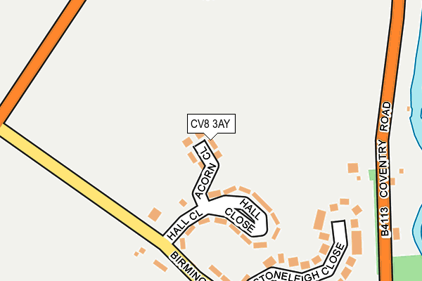 CV8 3AY map - OS OpenMap – Local (Ordnance Survey)