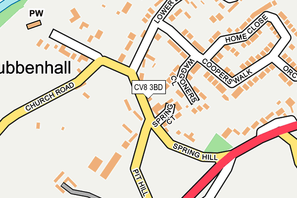 CV8 3BD map - OS OpenMap – Local (Ordnance Survey)