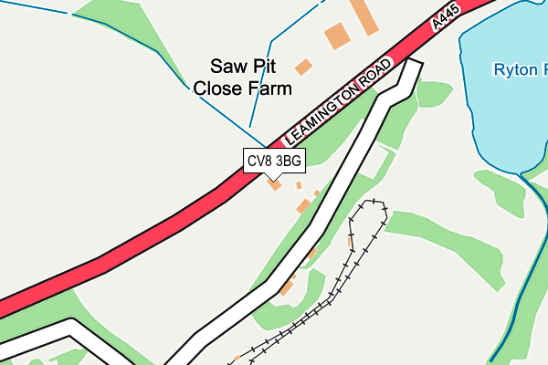 CV8 3BG map - OS OpenMap – Local (Ordnance Survey)