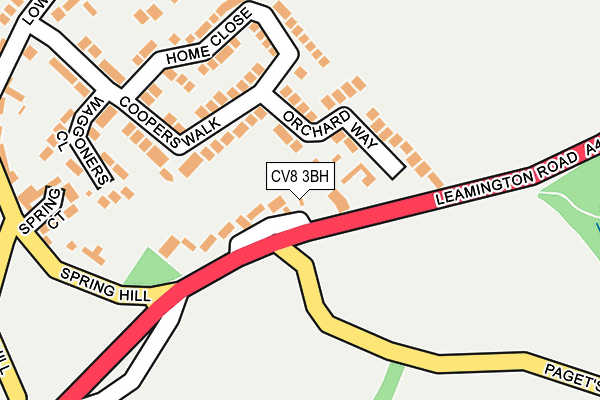 CV8 3BH map - OS OpenMap – Local (Ordnance Survey)