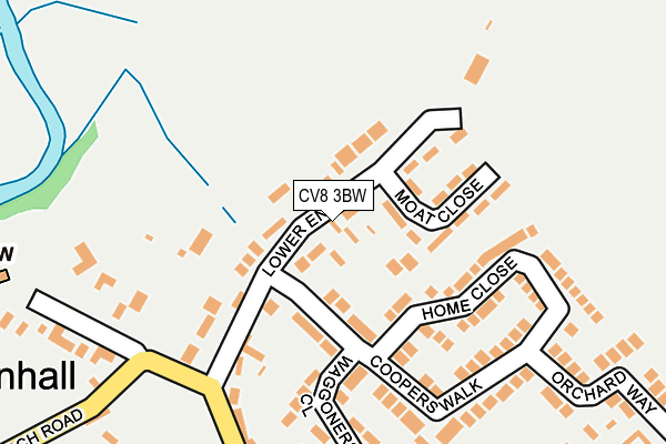 CV8 3BW map - OS OpenMap – Local (Ordnance Survey)