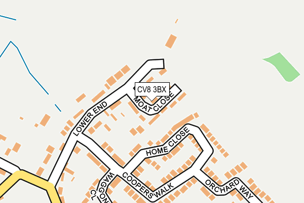 CV8 3BX map - OS OpenMap – Local (Ordnance Survey)
