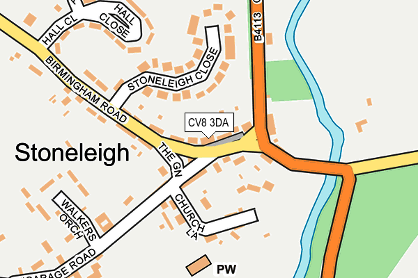 CV8 3DA map - OS OpenMap – Local (Ordnance Survey)