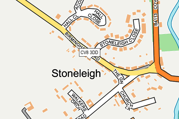 CV8 3DD map - OS OpenMap – Local (Ordnance Survey)