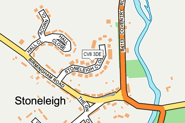 CV8 3DE map - OS OpenMap – Local (Ordnance Survey)