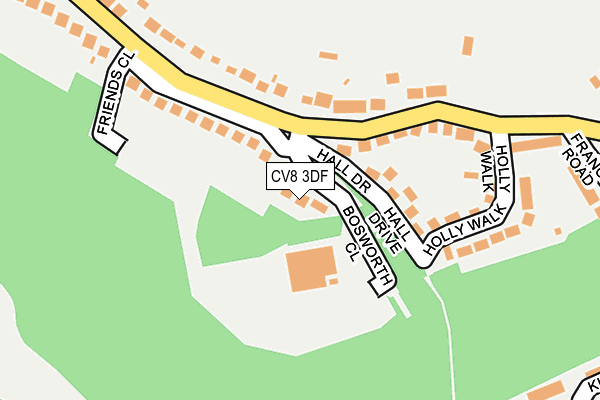 CV8 3DF map - OS OpenMap – Local (Ordnance Survey)